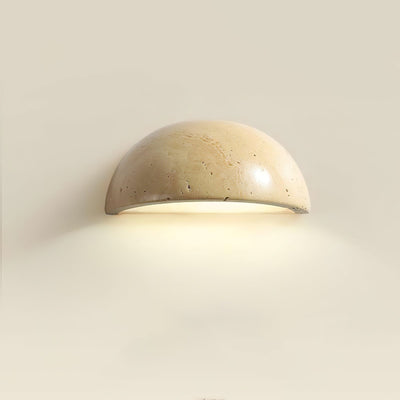 Vethayra Half-Dome Travertine Wall Light