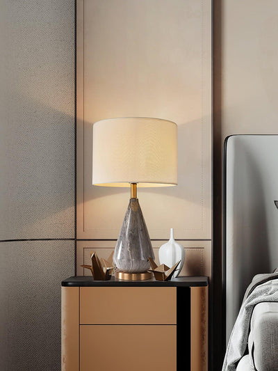 Elysian White & Black Marble Table Lamp