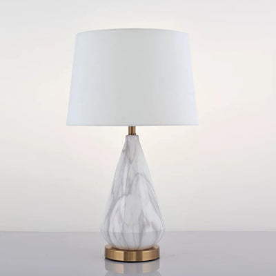 Elysian White & Black Marble Table Lamp