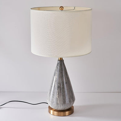 Elysian White & Black Marble Table Lamp