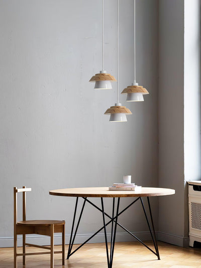 Morrowe Stone Wood Pendant Lamp