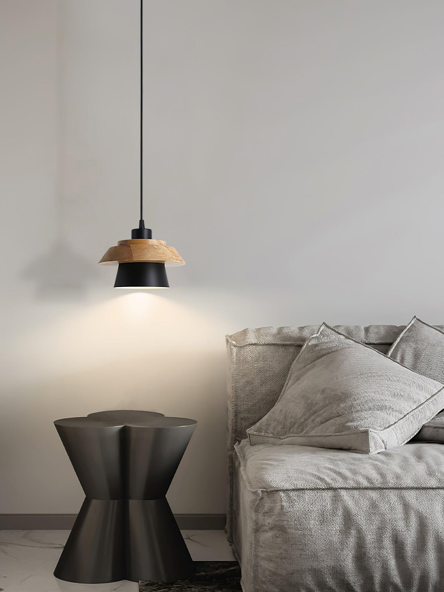 Morrowe Stone Wood Pendant Lamp
