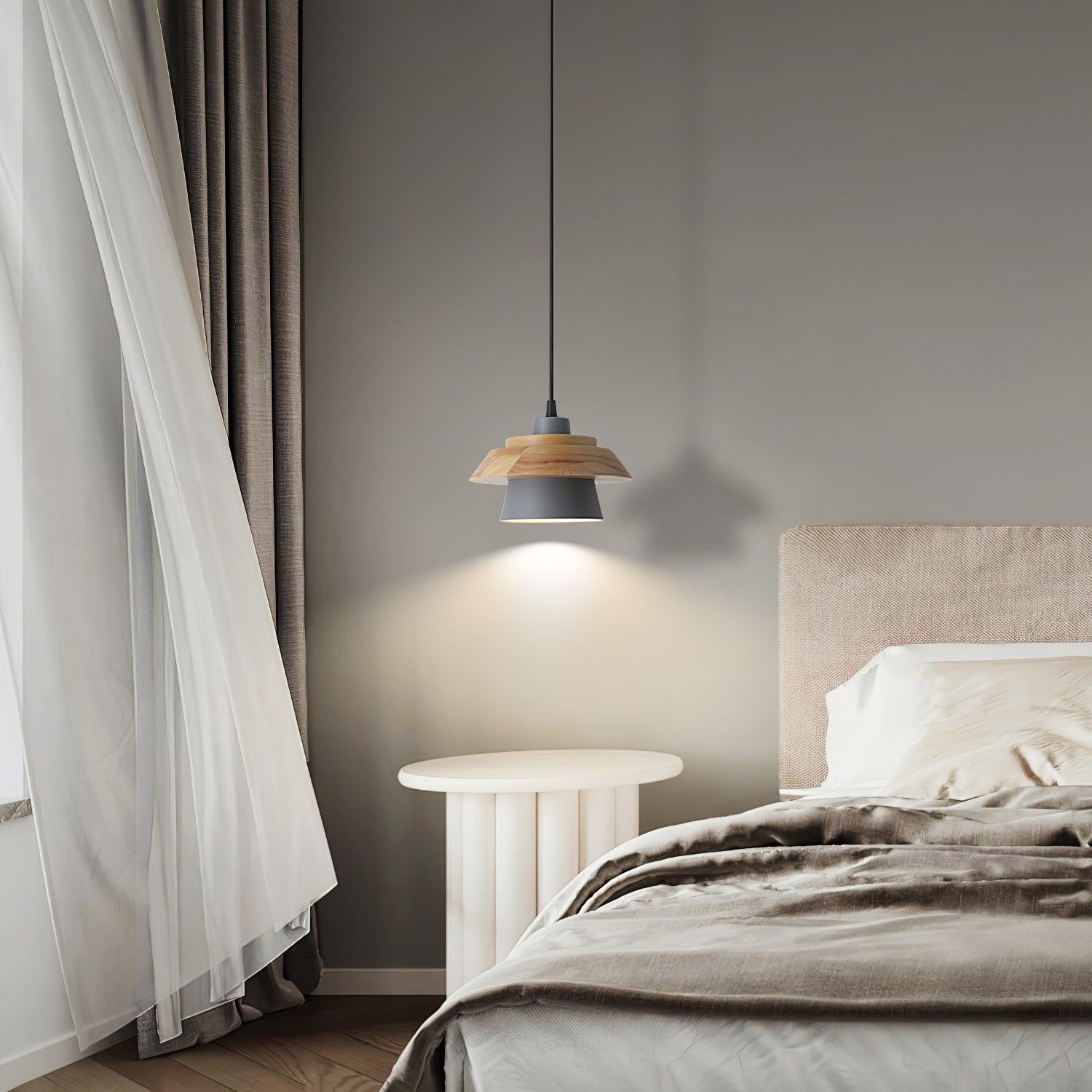 Morrowe Stone Wood Pendant Lamp