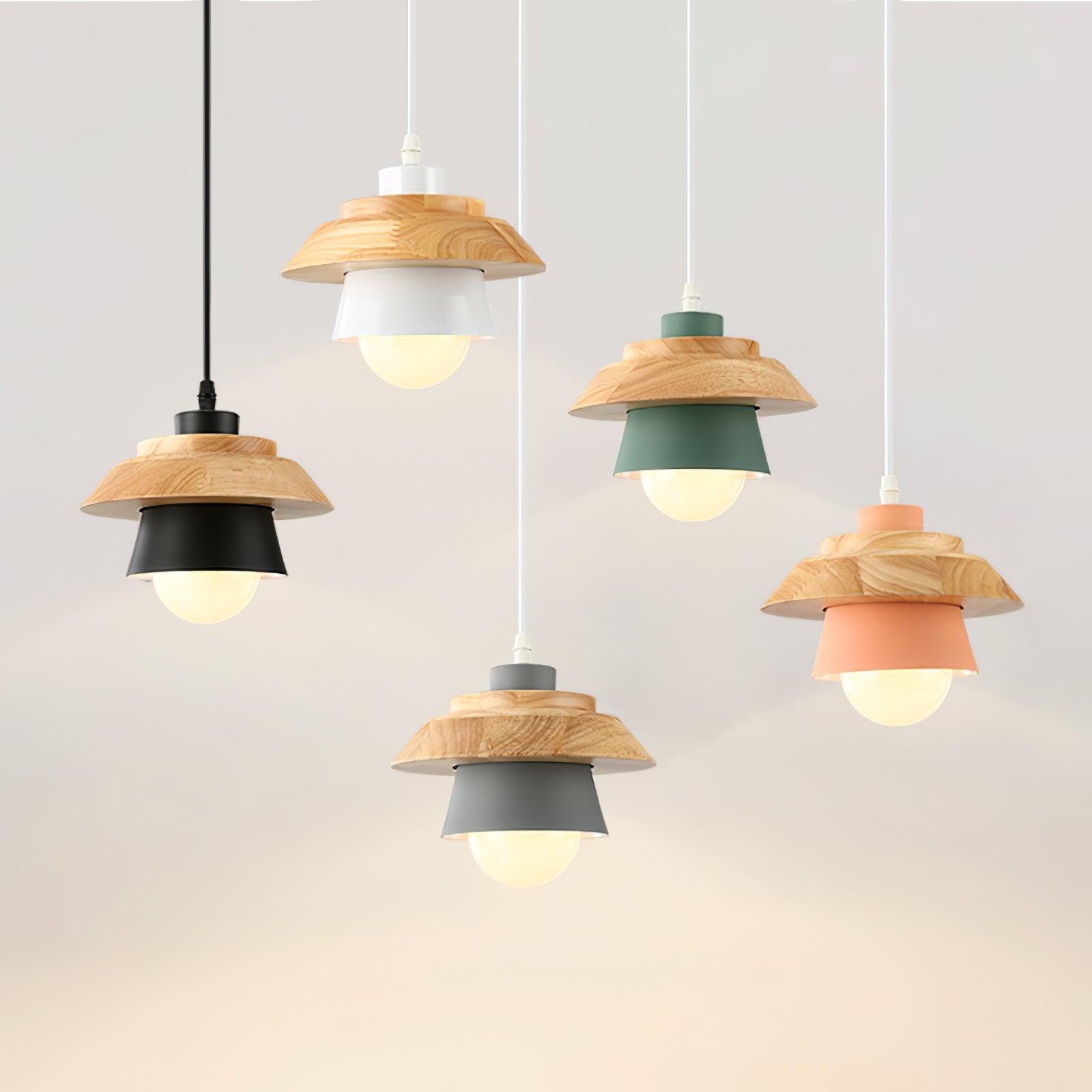 Morrowe Stone Wood Pendant Lamp