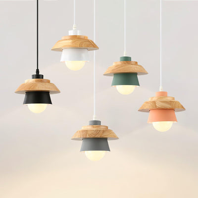 Morrowe Stone Wood Pendant Lamp