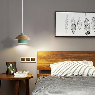 Morrowe Stone Wood Pendant Lamp