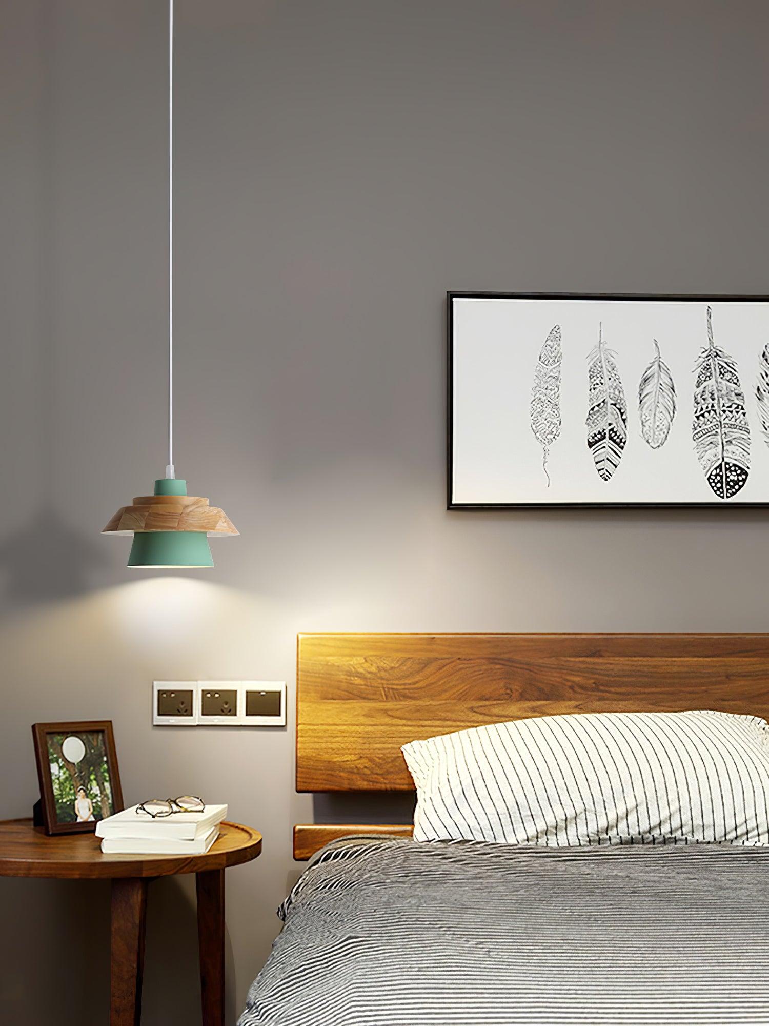 Morrowe Stone Wood Pendant Lamp