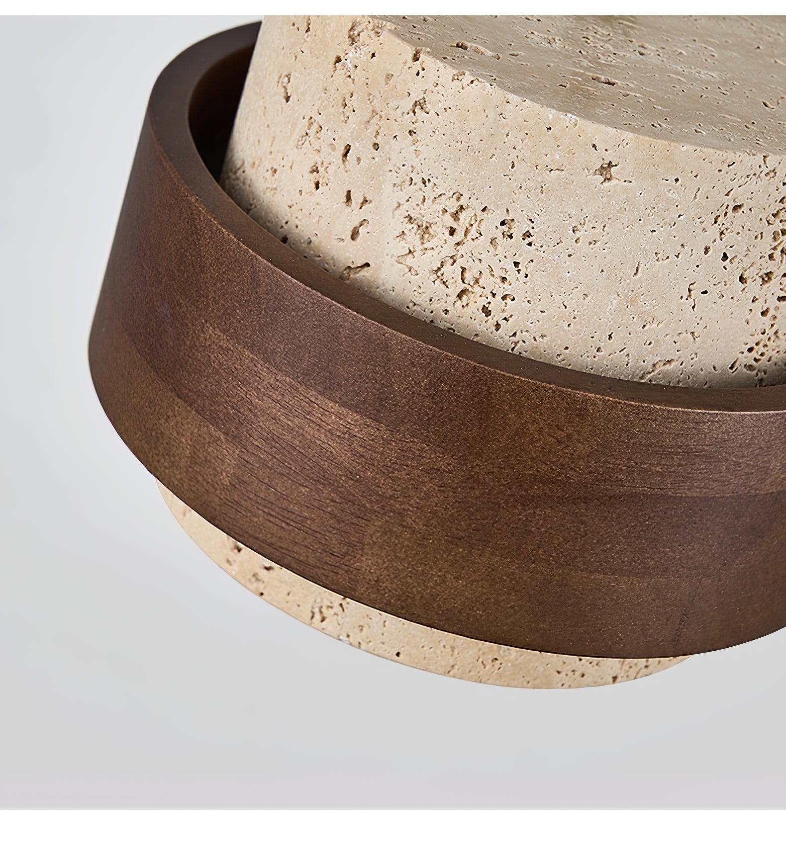 Perra Layered Ring Travertine Ceiling Light