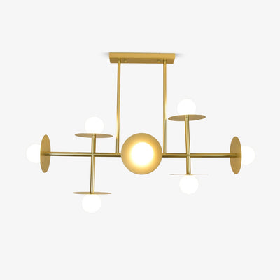 Celiissa Strada Chandelier Brass Glass Geometric
