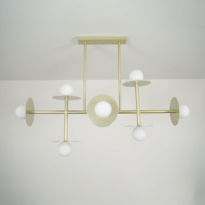 Celiissa Strada Chandelier Brass Glass Geometric
