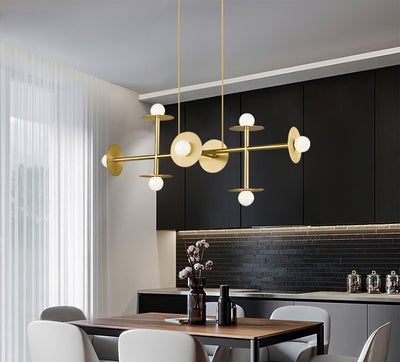 Celiissa Strada Chandelier Brass Glass Geometric