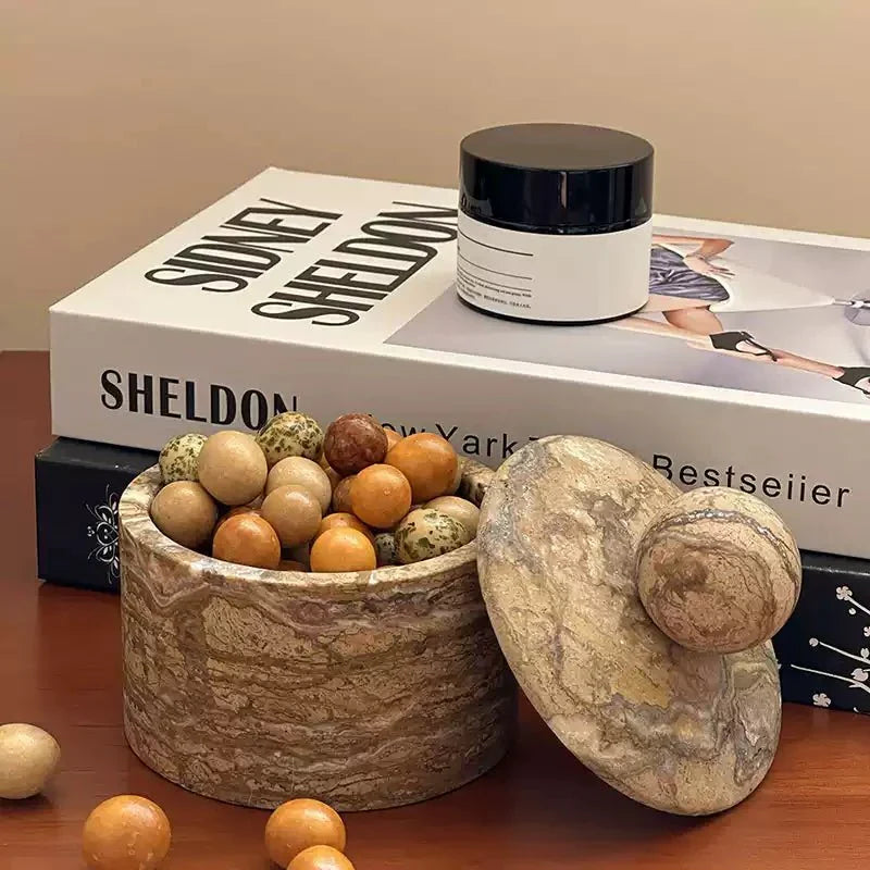 Strata Sphere Stone Box