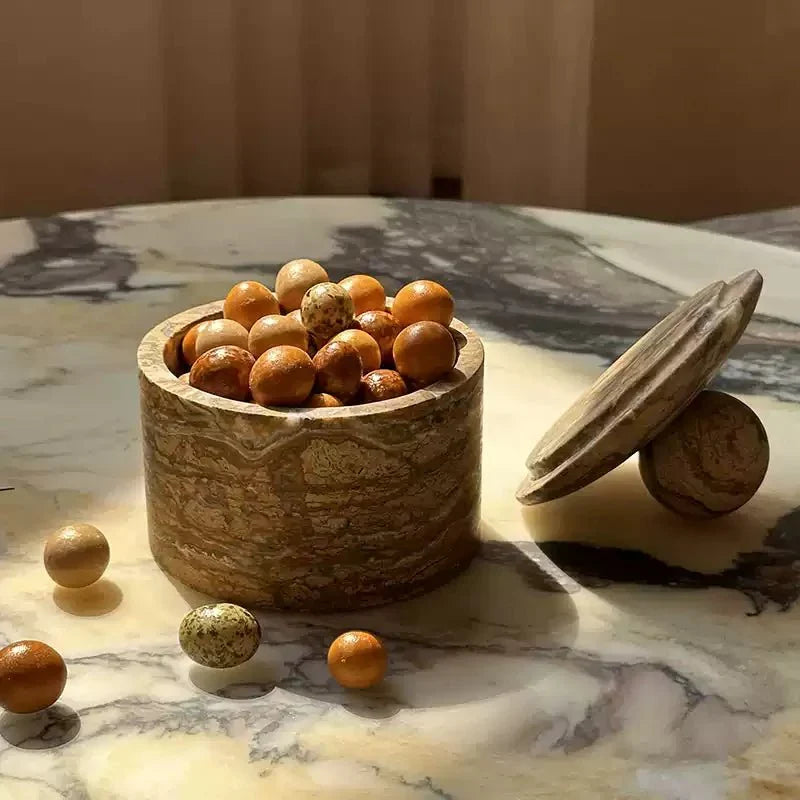 Strata Sphere Stone Box