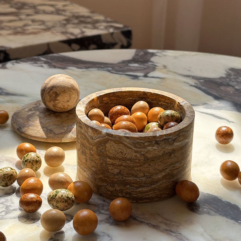 Strata Sphere Stone Box