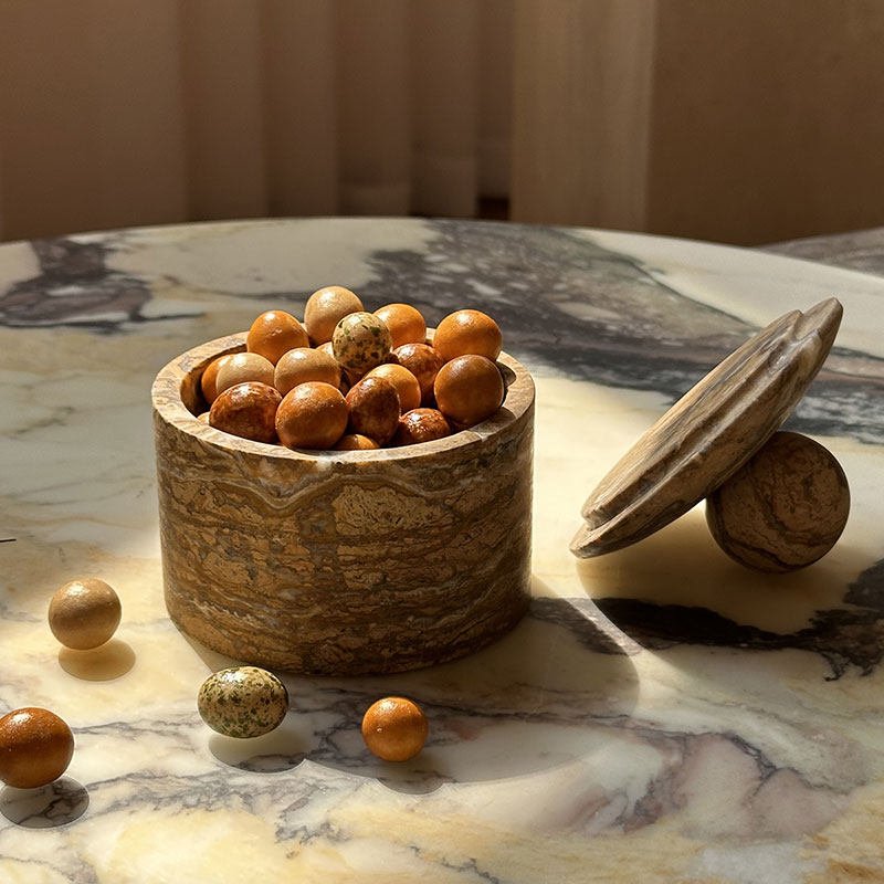 Strata Sphere Stone Box