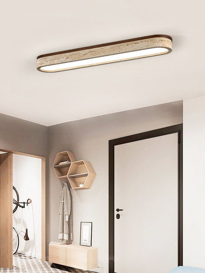 Kirbe Yellow Travertine Linear Ceiling Light