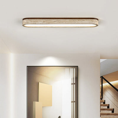 Kirbe Yellow Travertine Linear Ceiling Light
