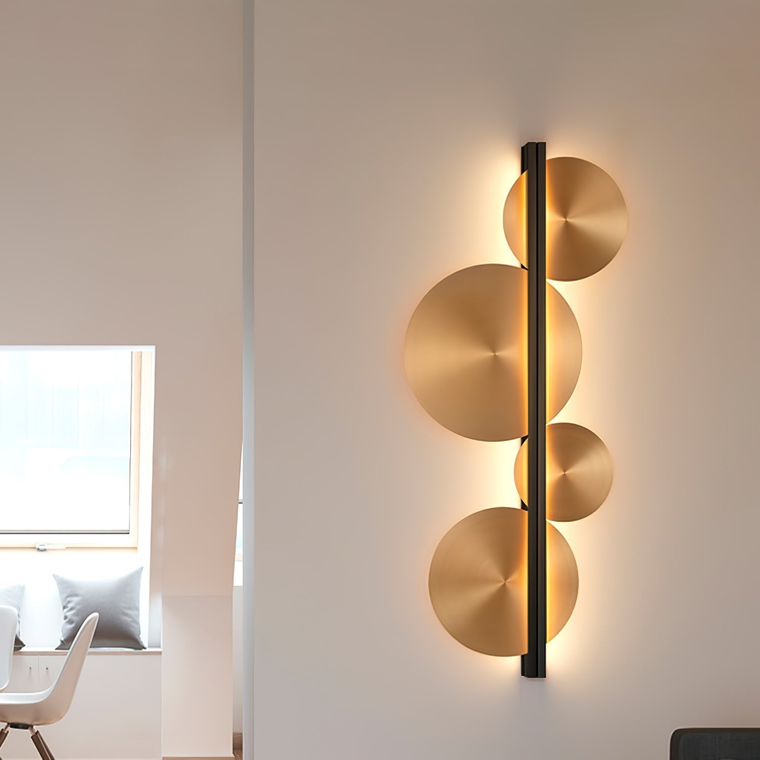 Oriivise Wall Lamp Gold Circular Sculptural