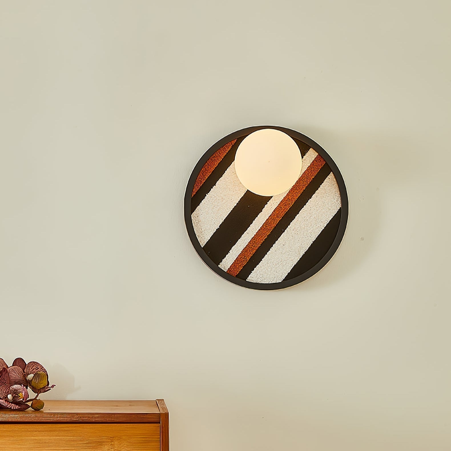 Sytala Premium Nordic Art Orbit Fabric Wall Light