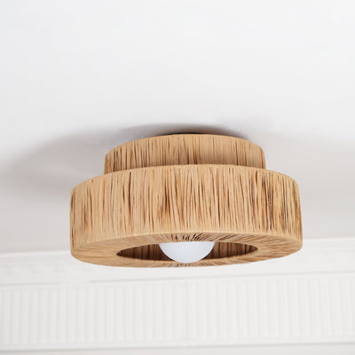 Ilthean Natural Straw Art Ceiling Lamp