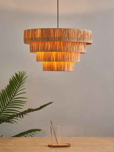 Thyra Straw Traditional Retro Pendant Light