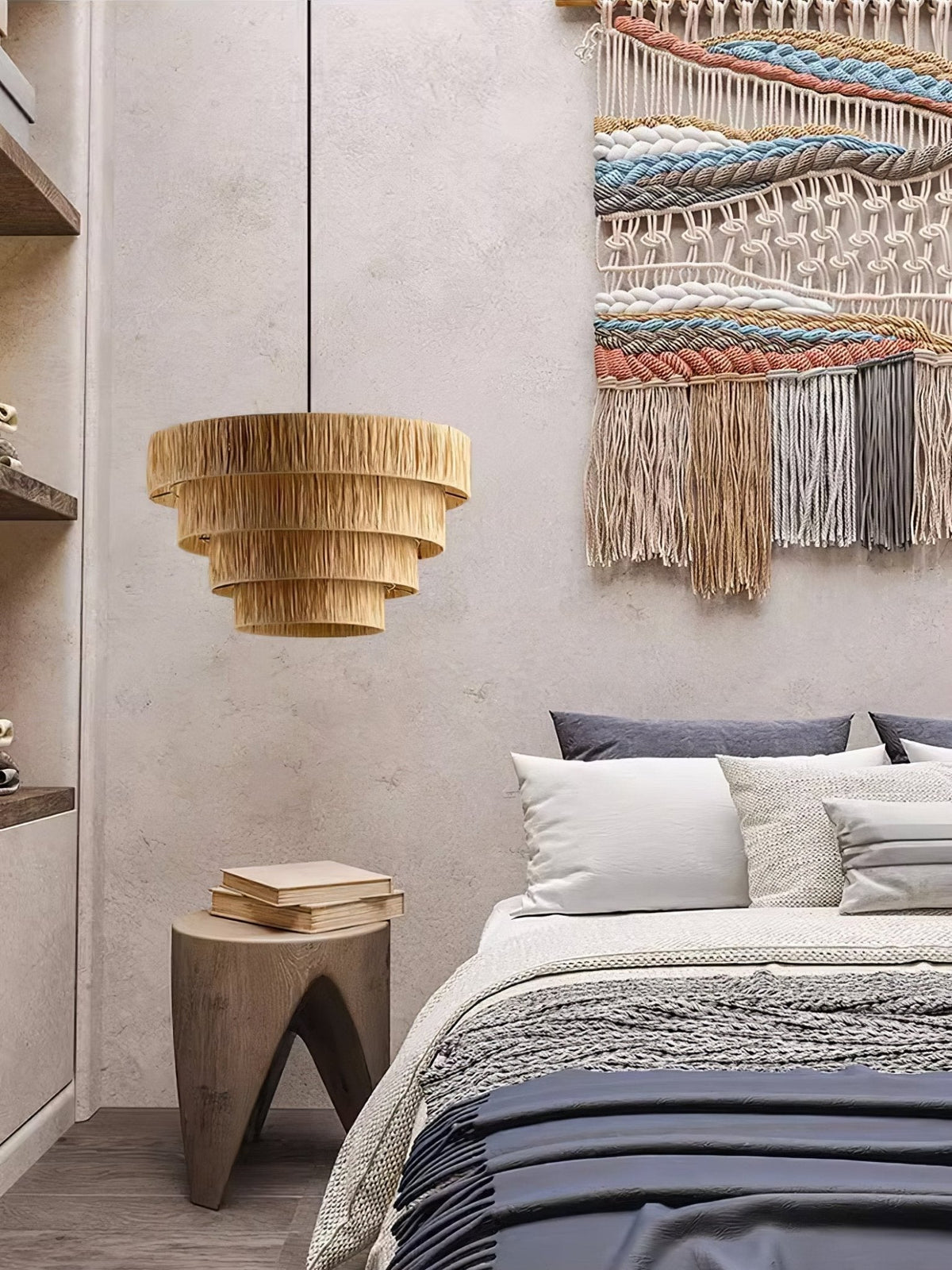 Thyra Straw Traditional Retro Pendant Light