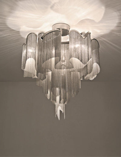 Lustra Pendant Lamp Stream Chain Nickel