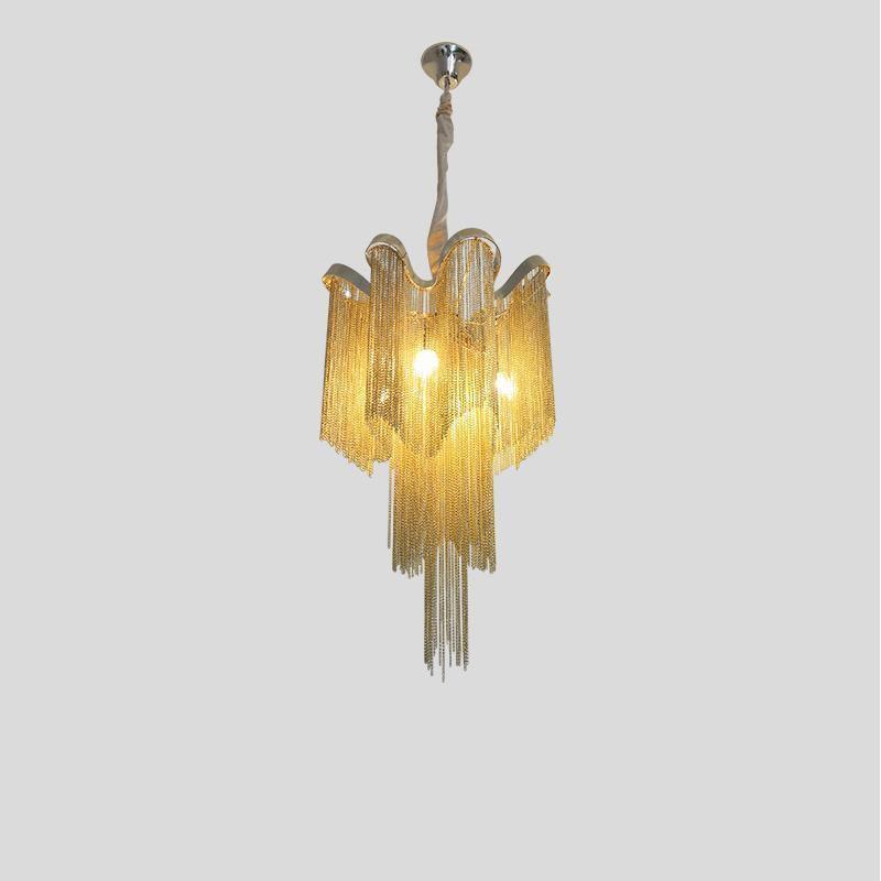 Lustra Pendant Lamp Stream Chain Nickel