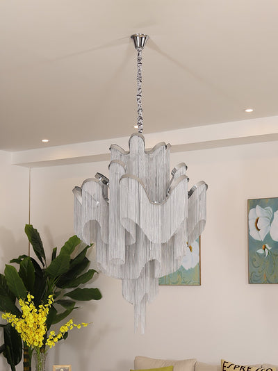 Lustra Pendant Lamp Stream Chain Nickel