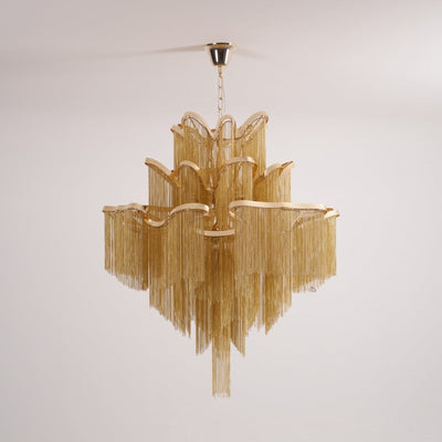 Lustra Pendant Lamp Stream Chain Nickel - Neutral Decor