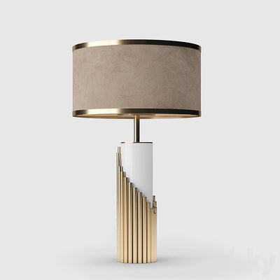 Teldes Marble Fabric Table Lamp