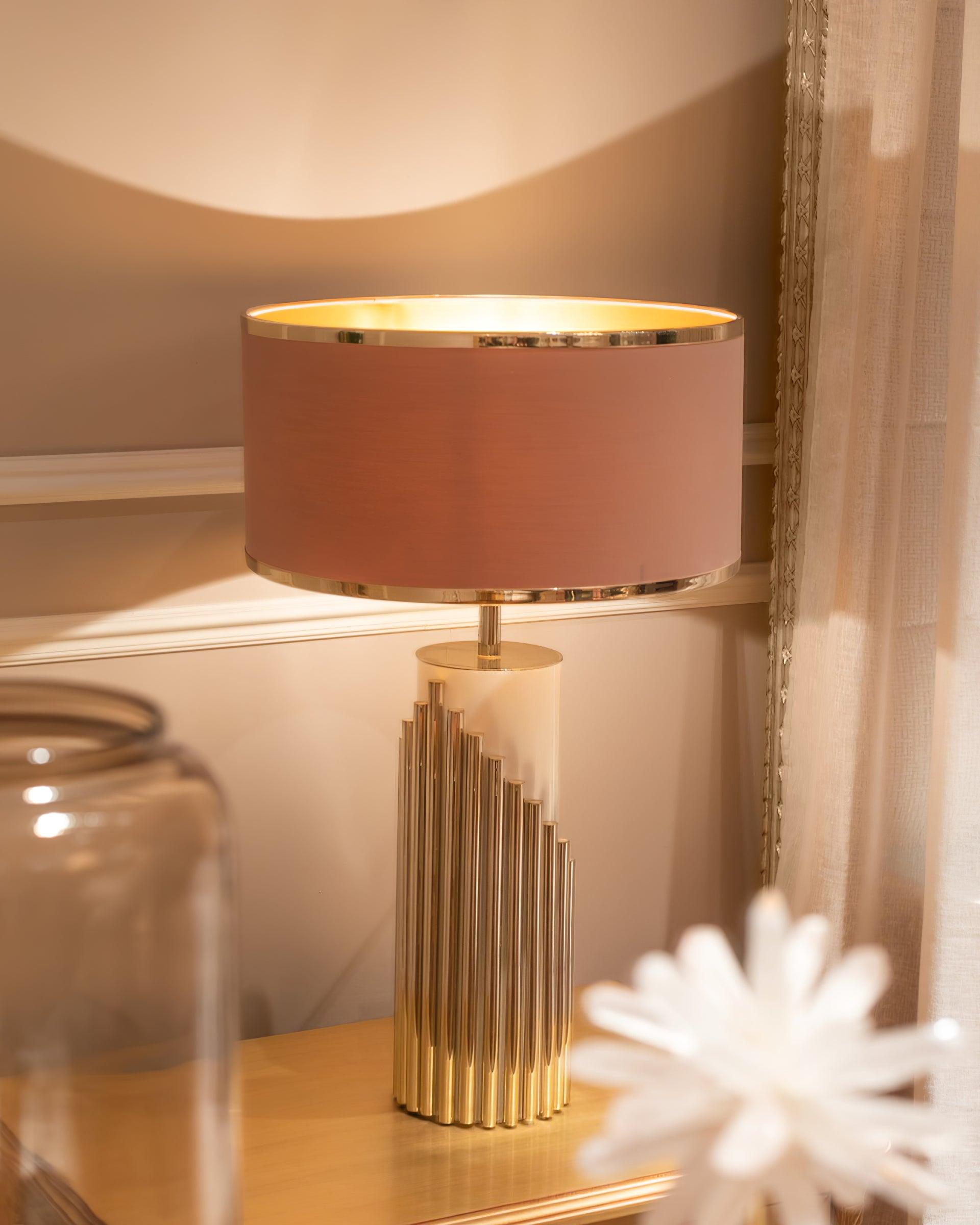 Teldes Marble Fabric Table Lamp