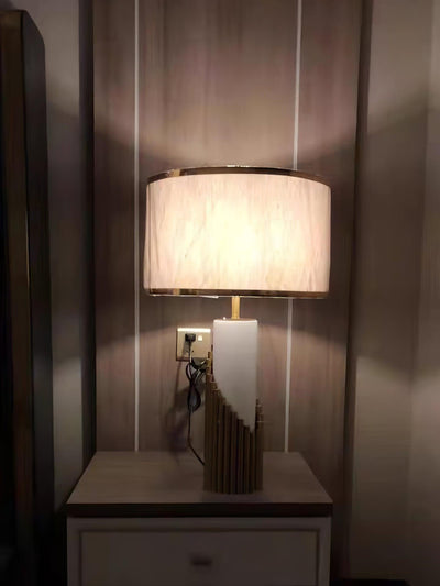 Teldes Marble Fabric Table Lamp