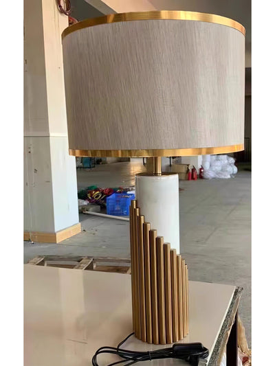 Teldes Marble Fabric Table Lamp