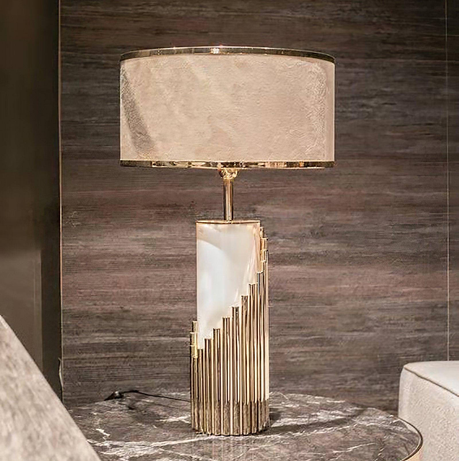 Teldes Marble Fabric Table Lamp