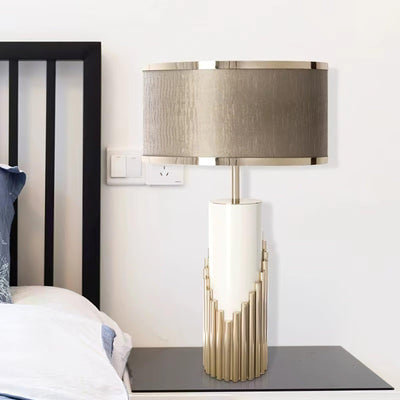 Teldes Marble Fabric Table Lamp