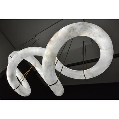 Mithos Curved Alabaster Pendant Light