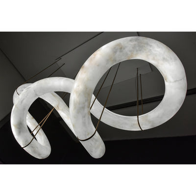 Mithos Curved Alabaster Pendant Light