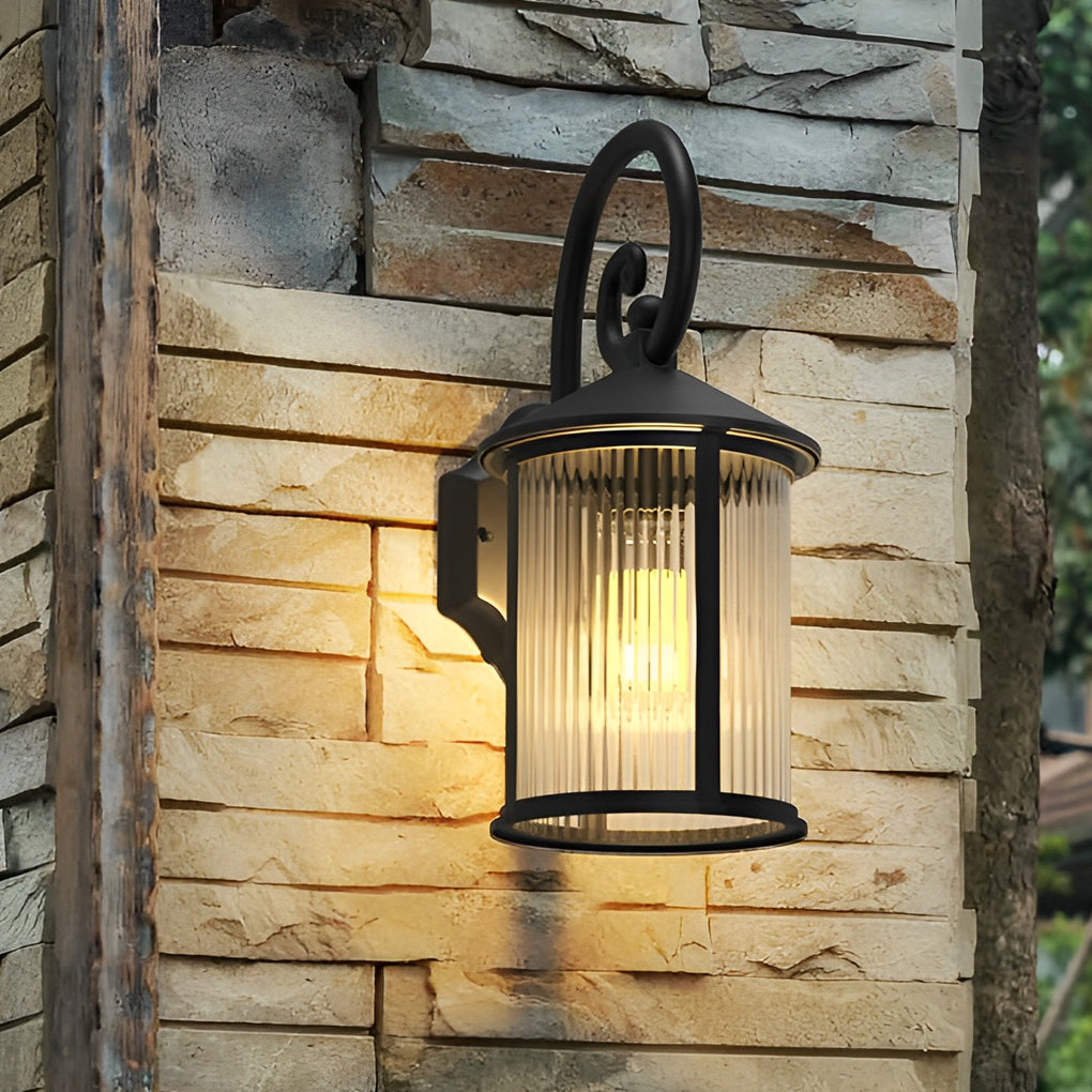 Joseph Striped Retro Aluminum Outdoor Wall Lights
