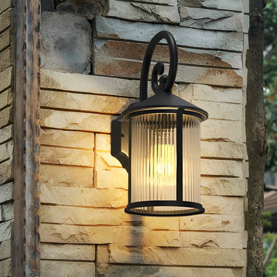 Joseph Striped Retro Aluminum Outdoor Wall Lights