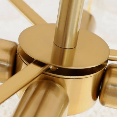 Velalaine Ceiling Lamp with Gold Finish and Ribbed Glass