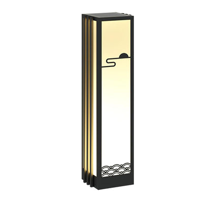 Rivenena Outdoor Light Rectangular Sunrise Pattern Minimalist Garden