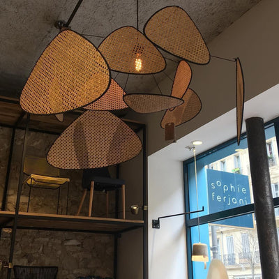 Ariinora Pendant Light Rattan Swag Industrial