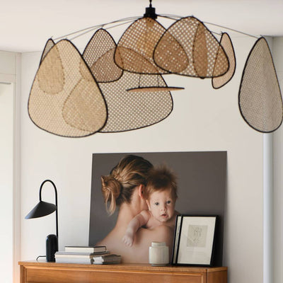 Ariinora Pendant Light Rattan Swag Industrial