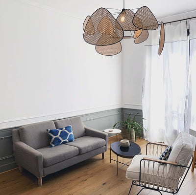 Ariinora Pendant Light Rattan Swag Industrial