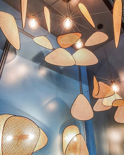 Ariinora Pendant Light Rattan Swag Industrial