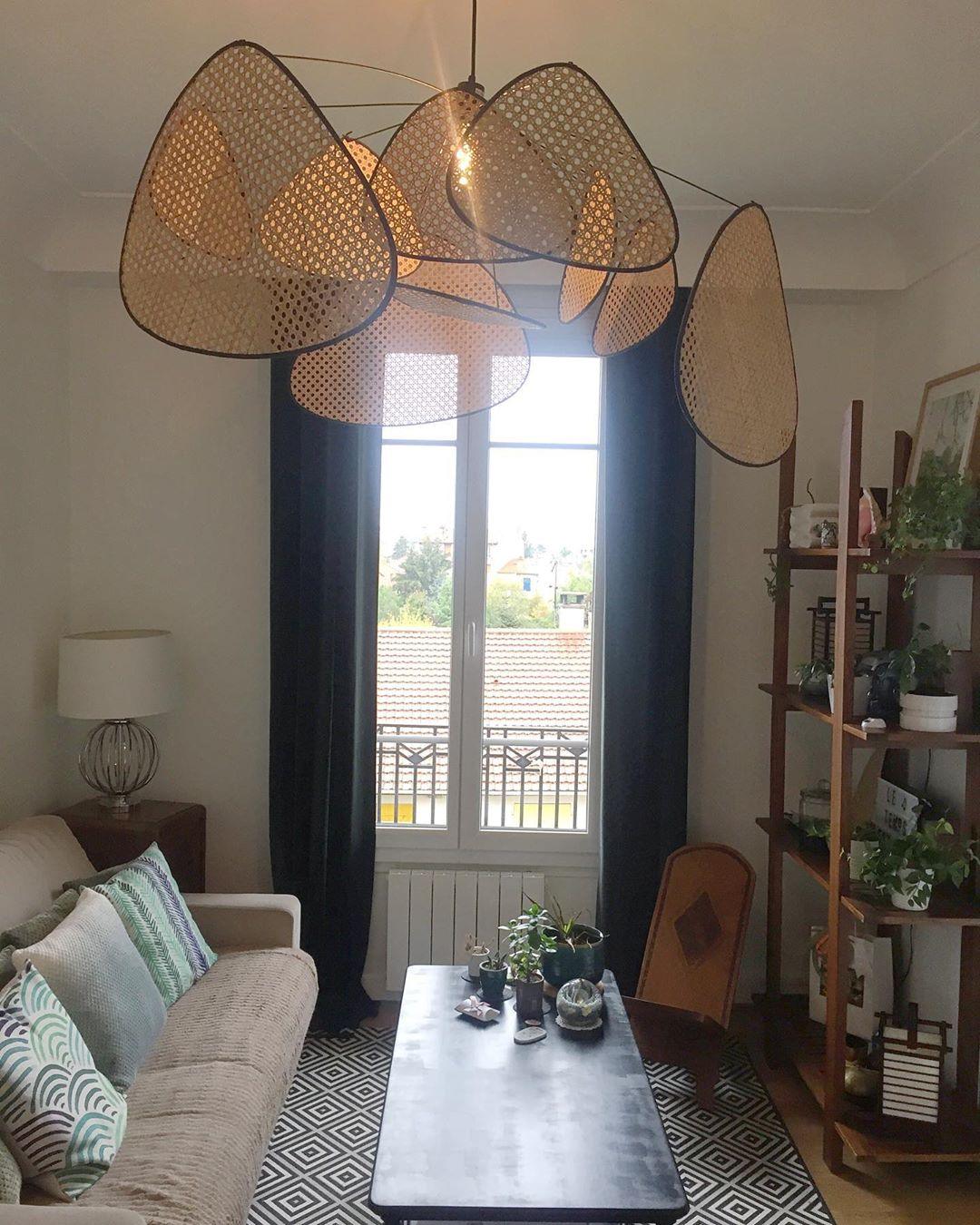 Ariinora Pendant Light Rattan Swag Industrial