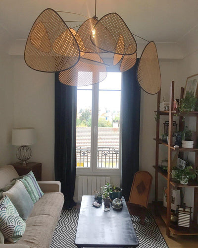 Ariinora Pendant Light Rattan Swag Industrial