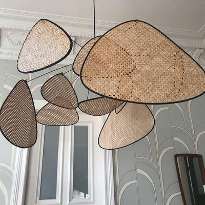 Ariinora Pendant Light Rattan Swag Industrial