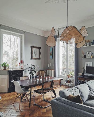 Ariinora Pendant Light Rattan Swag Industrial